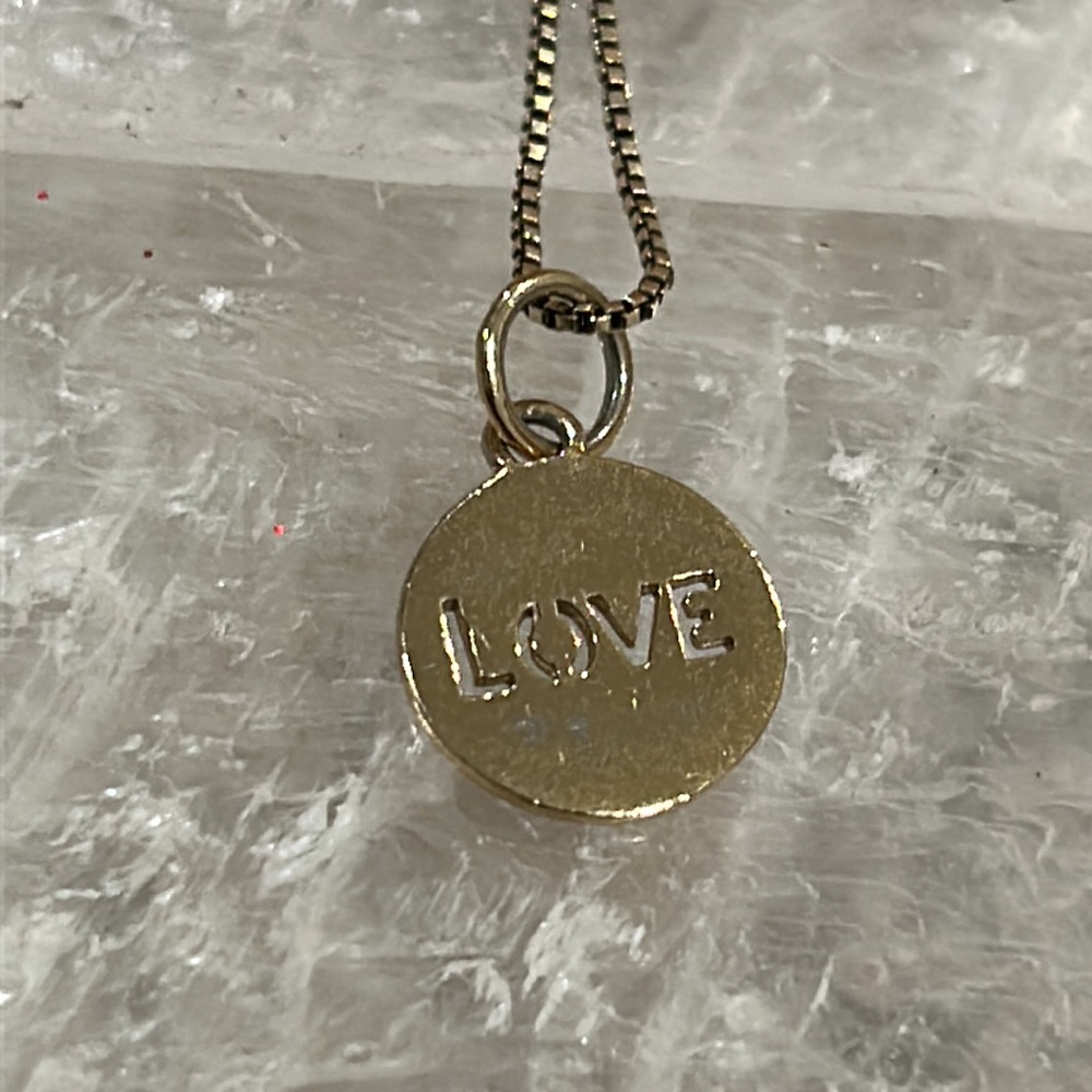 LOVE Gold Vermeil over Sterling Silver pendant & chain